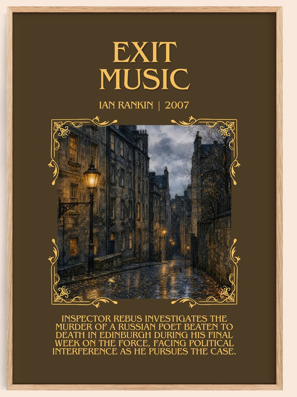 Exit Music Minimalist Book Poster by Ian Rankin – book poster