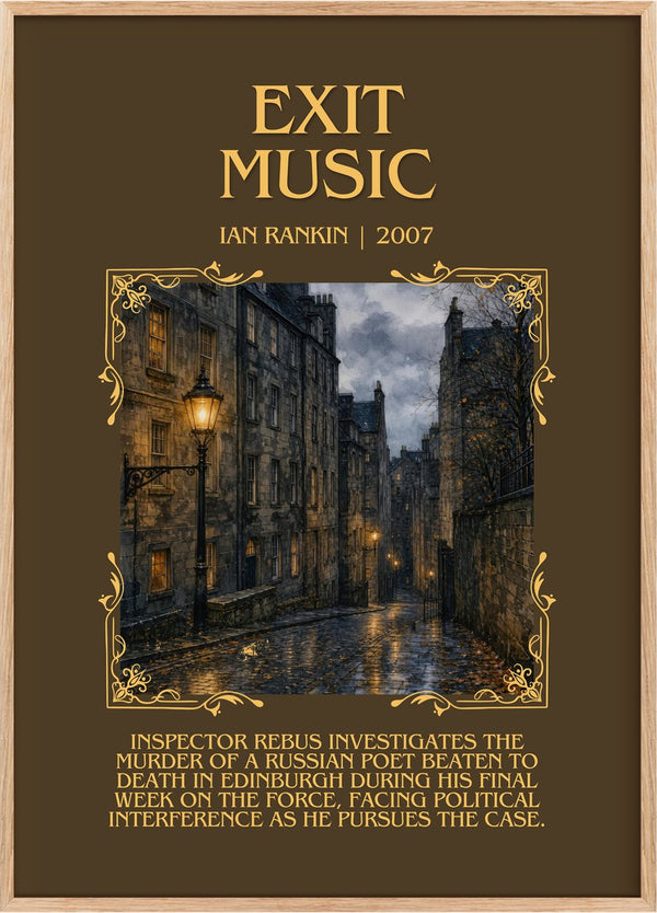 Exit Music Minimalist Book Poster by Ian Rankin
