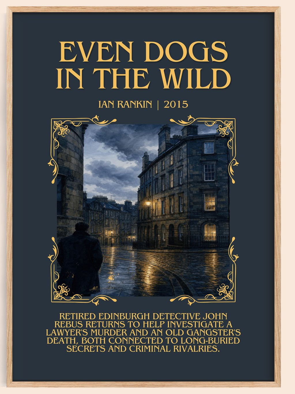 Even Dogs in the Wild Minimalist Book Poster by Ian Rankin – book poster