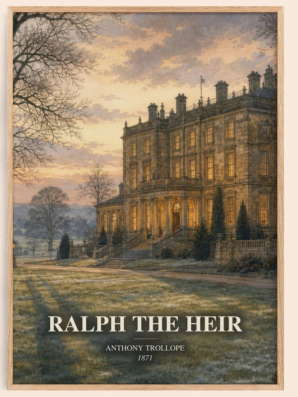 Ralph The Heir watercolour book poster by Anthony Trollope – framed literary art print