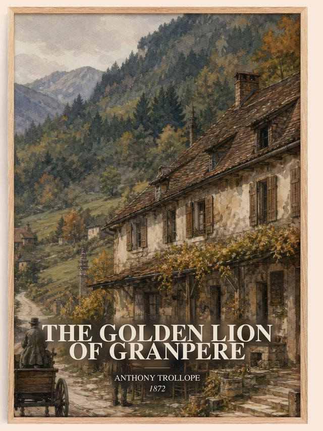 Golden Lion Of Granpere Book Watercolour Illustration by A. Trollope