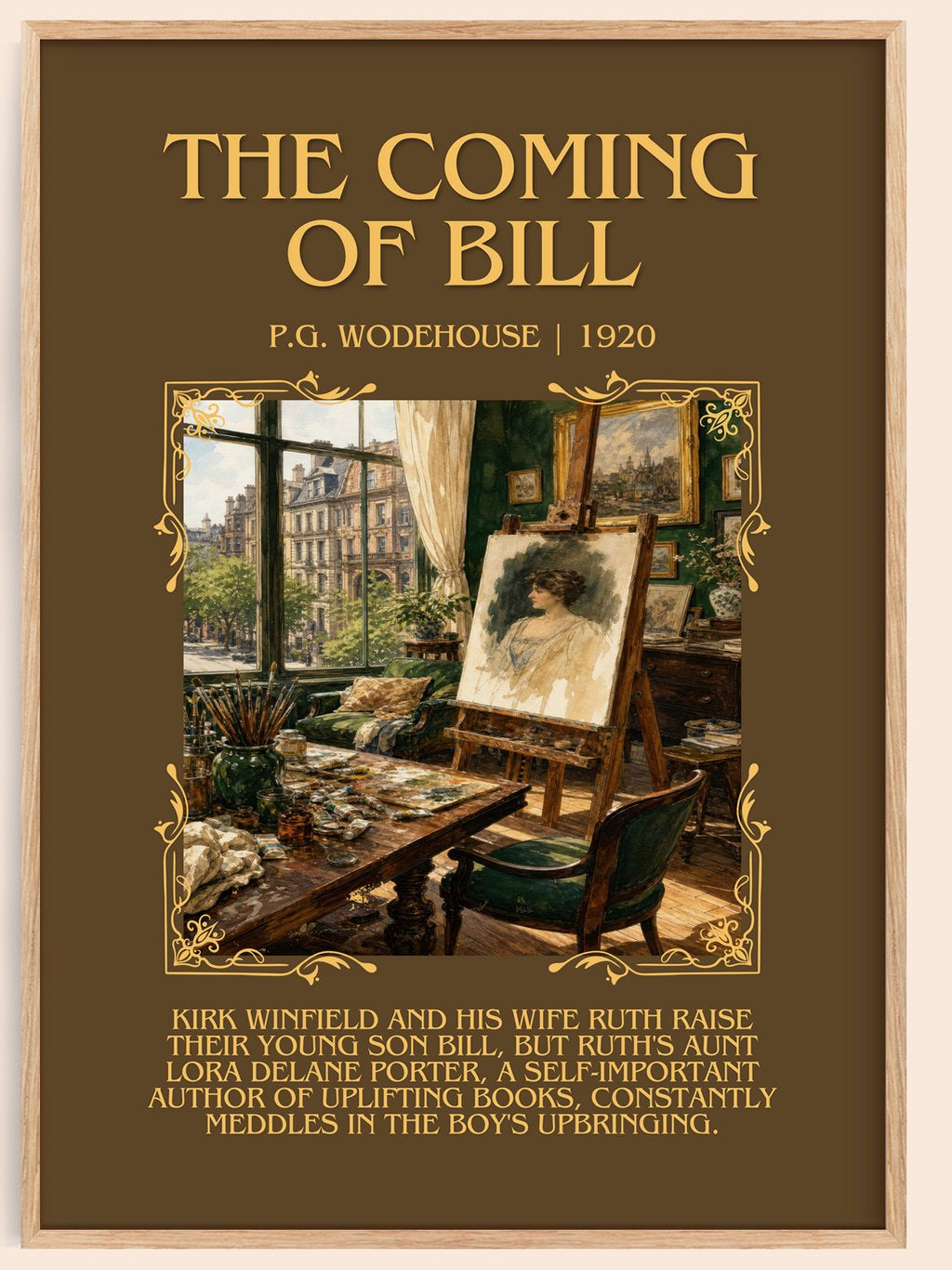 The Coming of Bill Minimalist Book Poster by P.G. Wodehouse – book poster