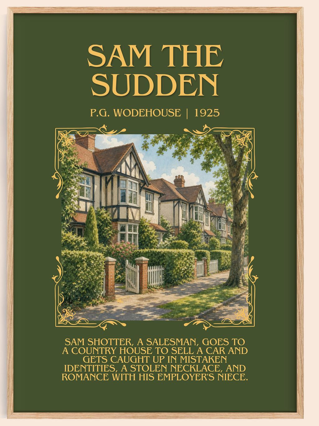 Sam the Sudden Minimalist Book Poster by P.G. Wodehouse – book poster