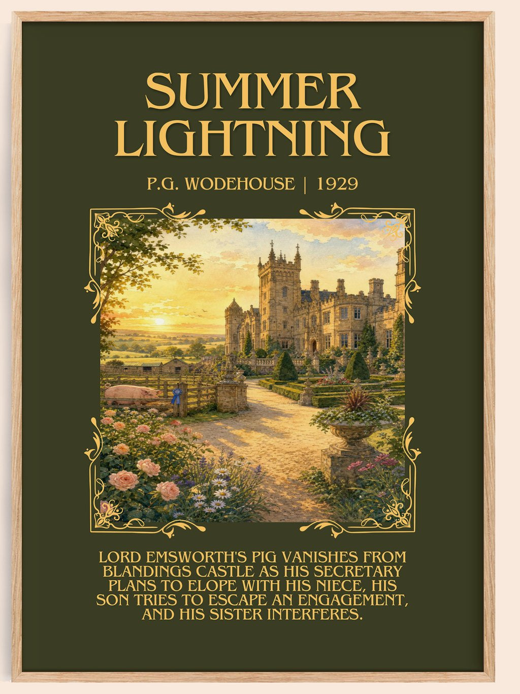 Summer Lightning Minimalist Book Poster by P.G. Wodehouse – book poster