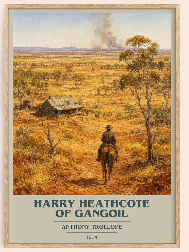 Harry Heathcote Of Gangoil Book Cover Poster by Anthony Trollope