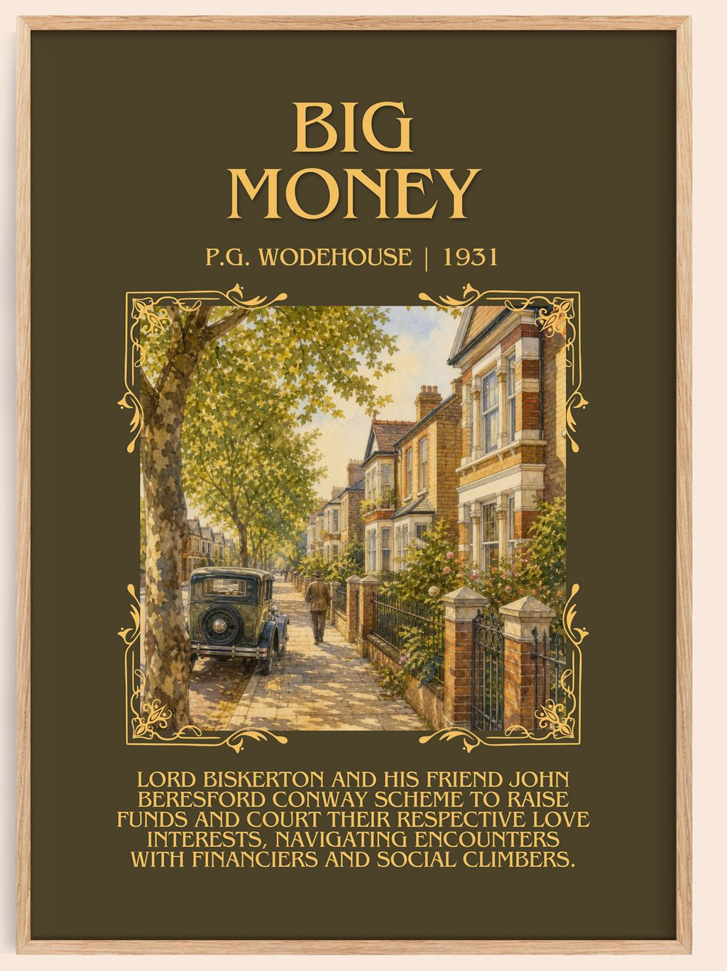 Big Money Minimalist Book Poster by P.G. Wodehouse – book poster
