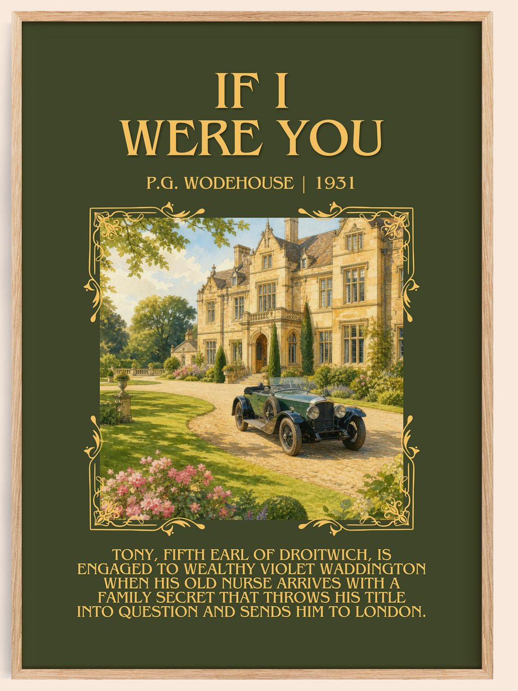 If I Were You Minimalist Book Poster by P.G. Wodehouse – book poster