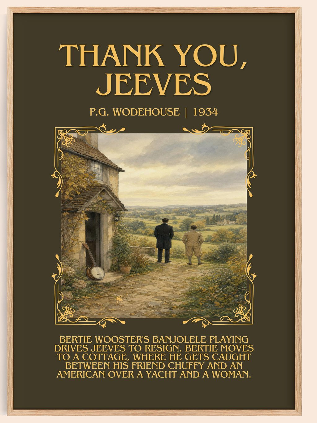 Thank You, Jeeves Minimalist Book Poster by P.G. Wodehouse – book poster
