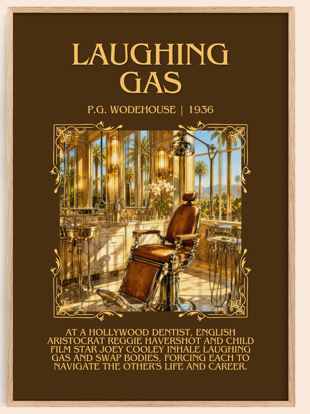 Laughing Gas Minimalist Book Poster by P.G. Wodehouse – book poster