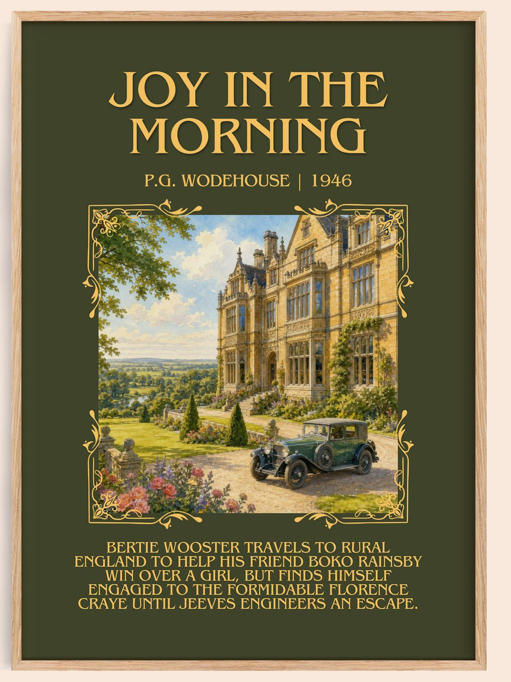 Joy in the Morning Minimalist Book Poster by P.G. Wodehouse – book poster
