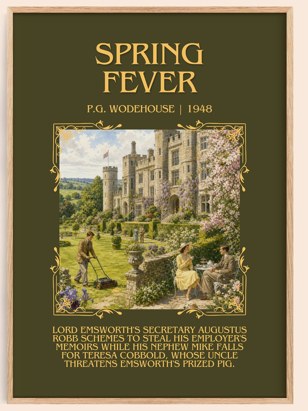 Spring Fever Minimalist Book Poster by P.G. Wodehouse – book poster