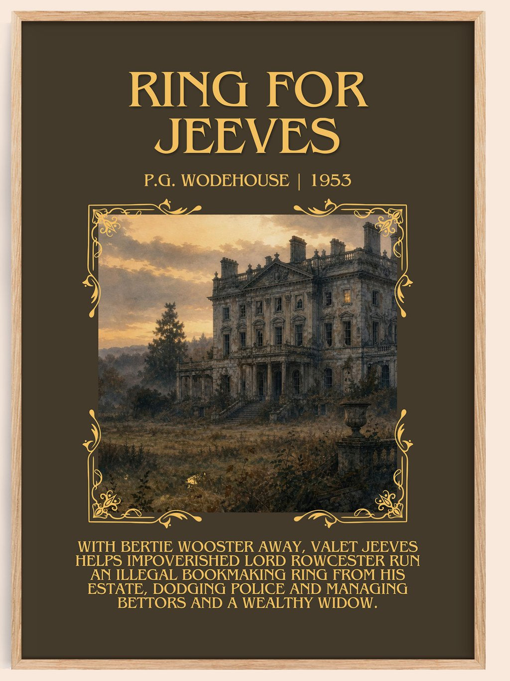 Ring for Jeeves Minimalist Book Poster by P.G. Wodehouse – book poster
