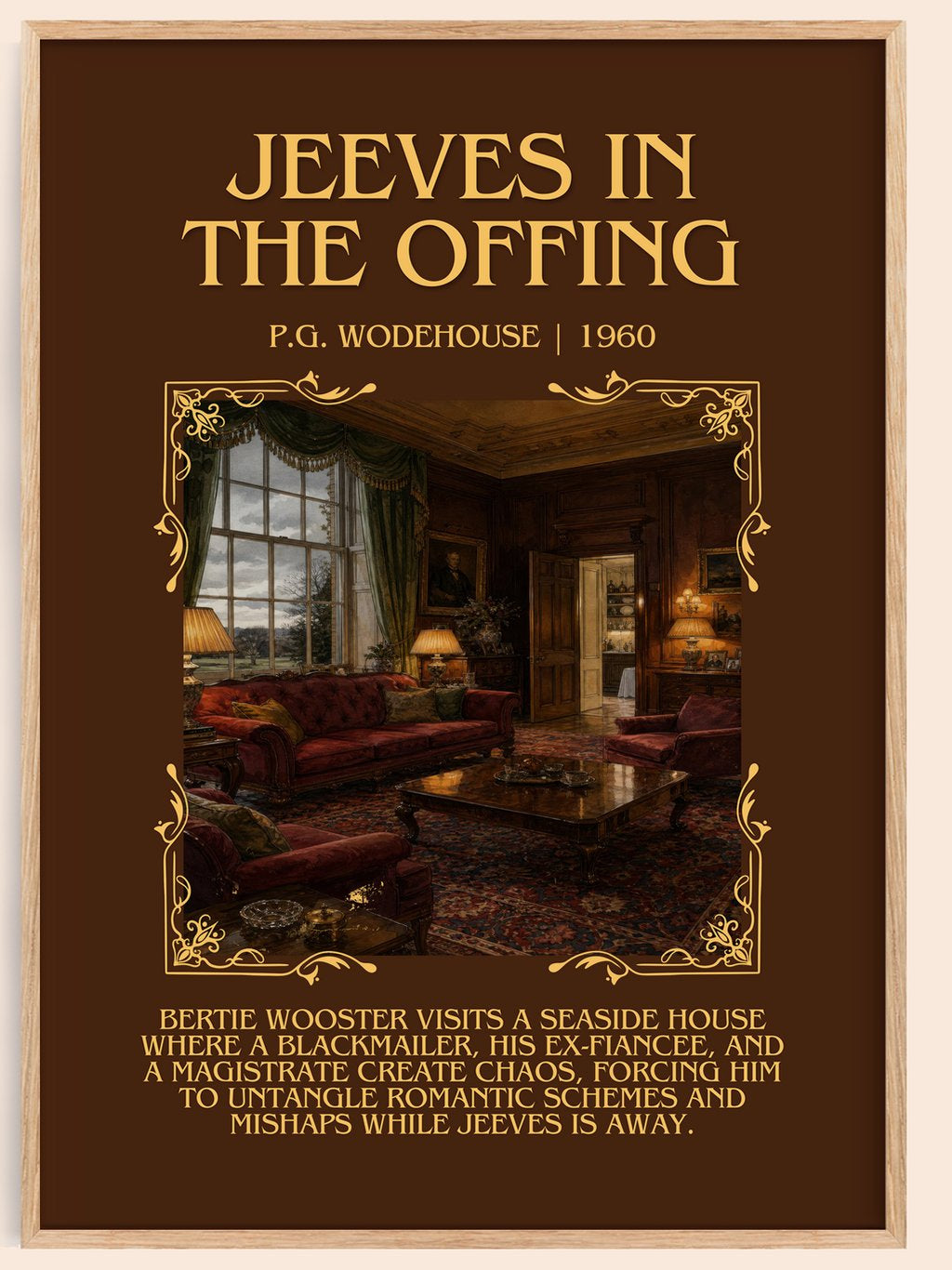 Jeeves in the Offing Minimalist Book Poster by P.G. Wodehouse – book poster