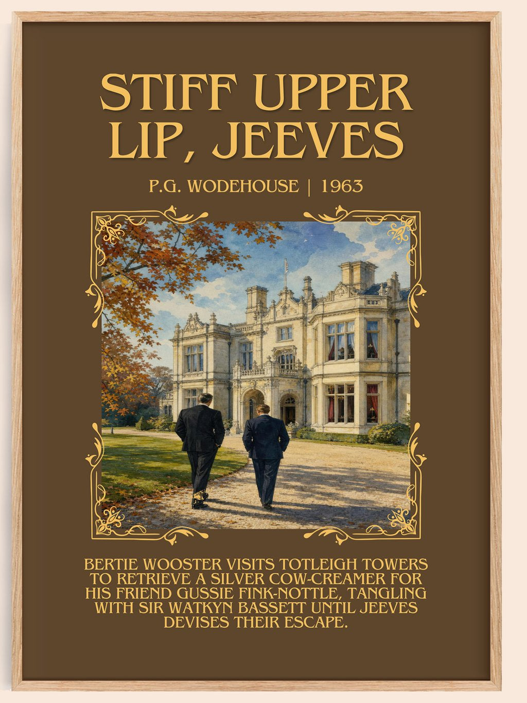 Stiff Upper Lip, Jeeves Minimalist Book Poster by P.G. Wodehouse – book poster
