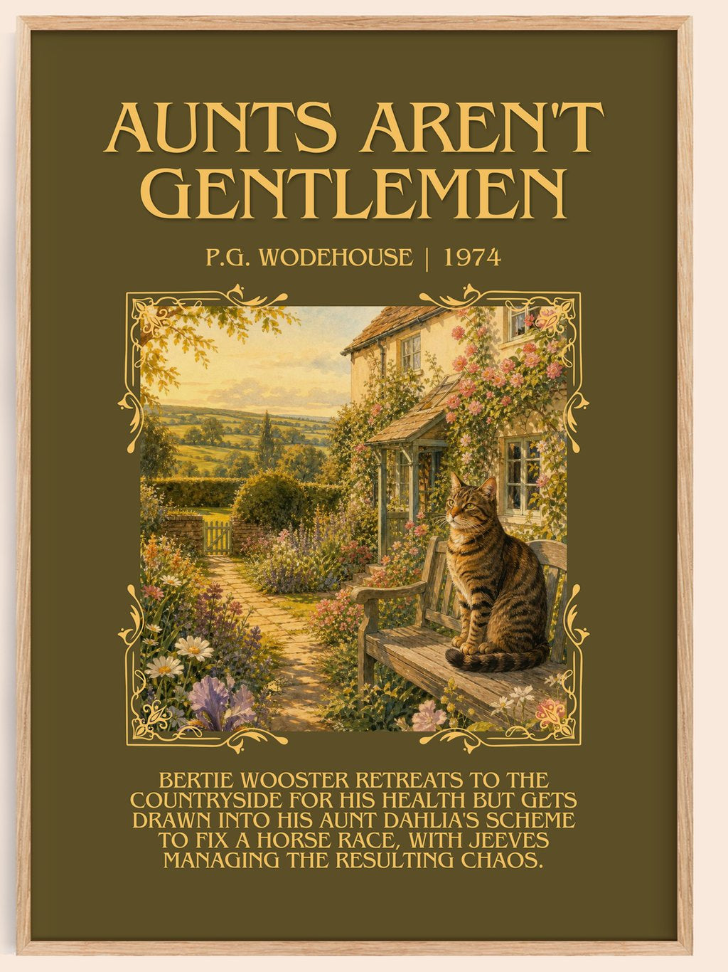 Aunts Aren't Gentlemen Minimalist Book Poster by P.G. Wodehouse – book poster