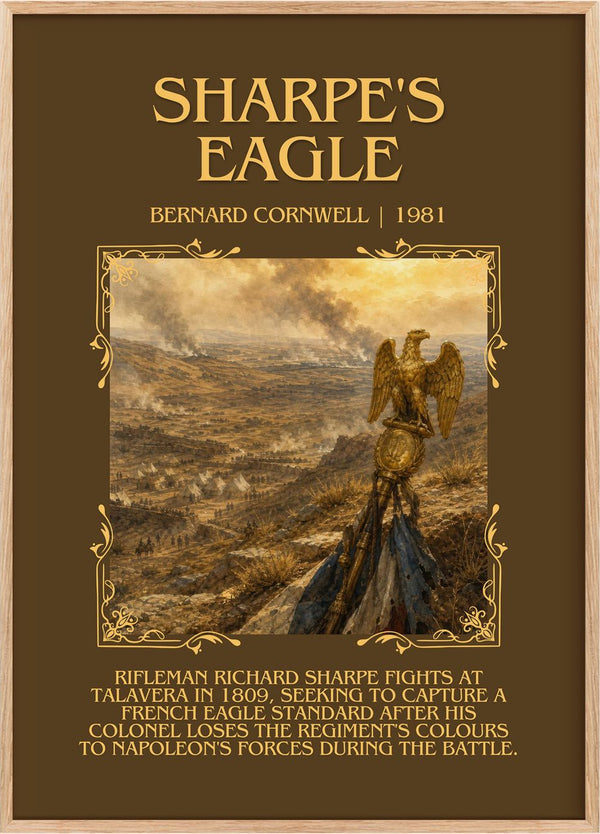 Sharpe's Eagle Minimalist Book Poster by Bernard Cornwell