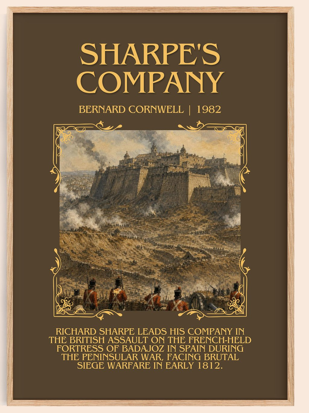 Sharpe's Company Minimalist Book Poster by Bernard Cornwell – book poster