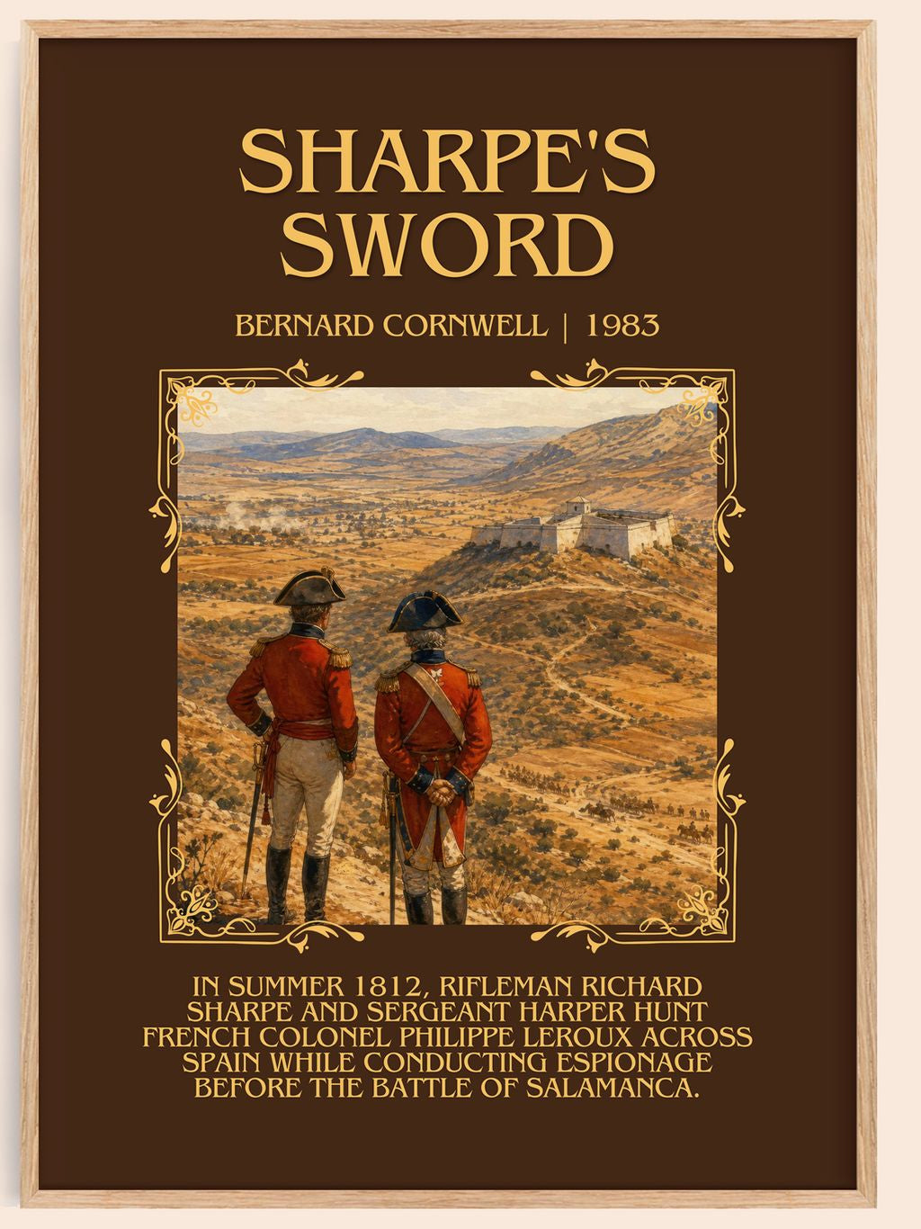 Sharpe's Sword Minimalist Book Poster by Bernard Cornwell – book poster