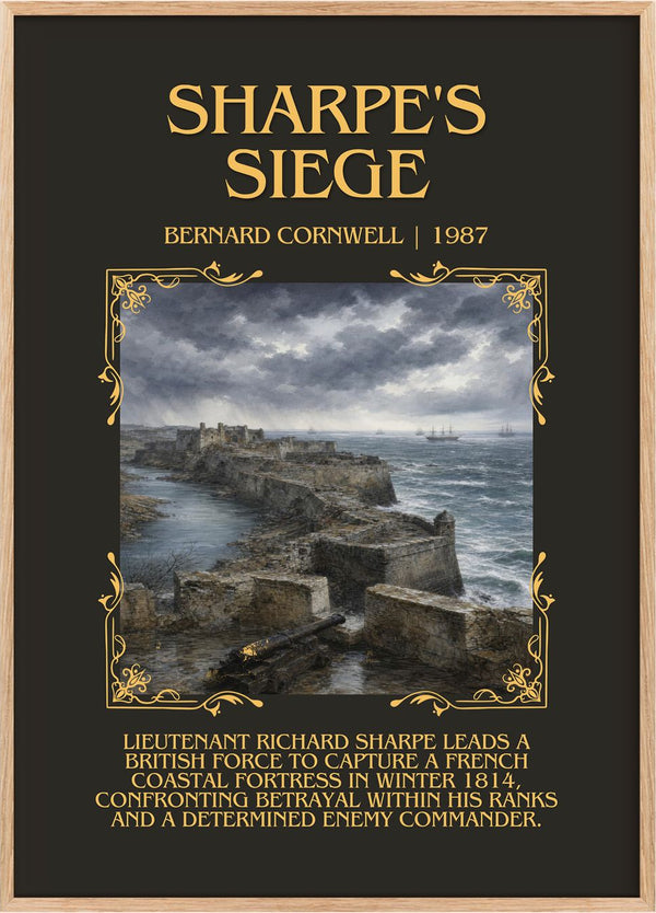 Sharpe's Siege Minimalist Book Poster by Bernard Cornwell