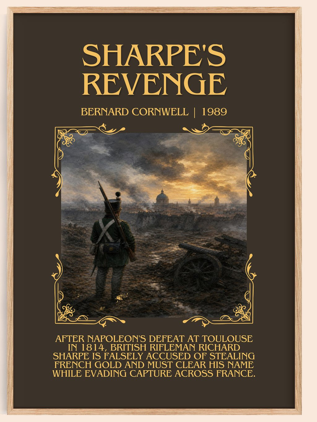 Sharpe's Revenge Minimalist Book Poster by Bernard Cornwell – book poster