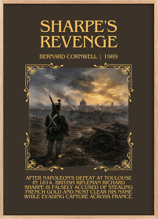 Sharpe's Revenge Minimalist Book Poster by Bernard Cornwell