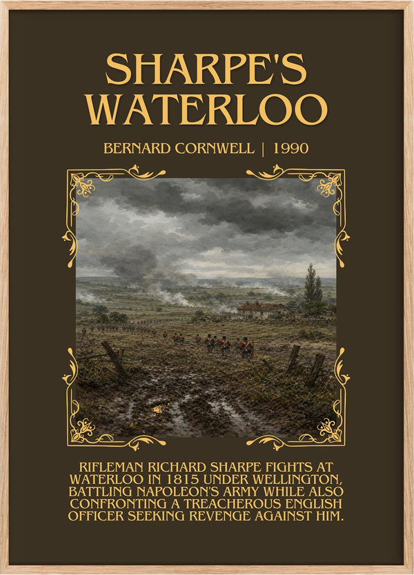 Sharpe's Waterloo Minimalist Book Poster by Bernard Cornwell