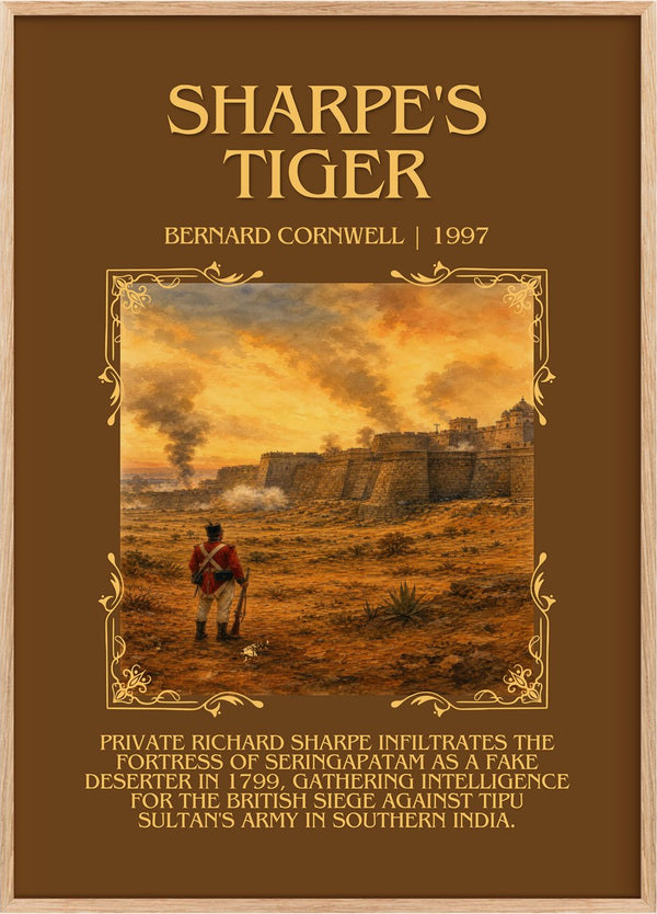 Sharpe's Tiger Minimalist Book Poster by Bernard Cornwell
