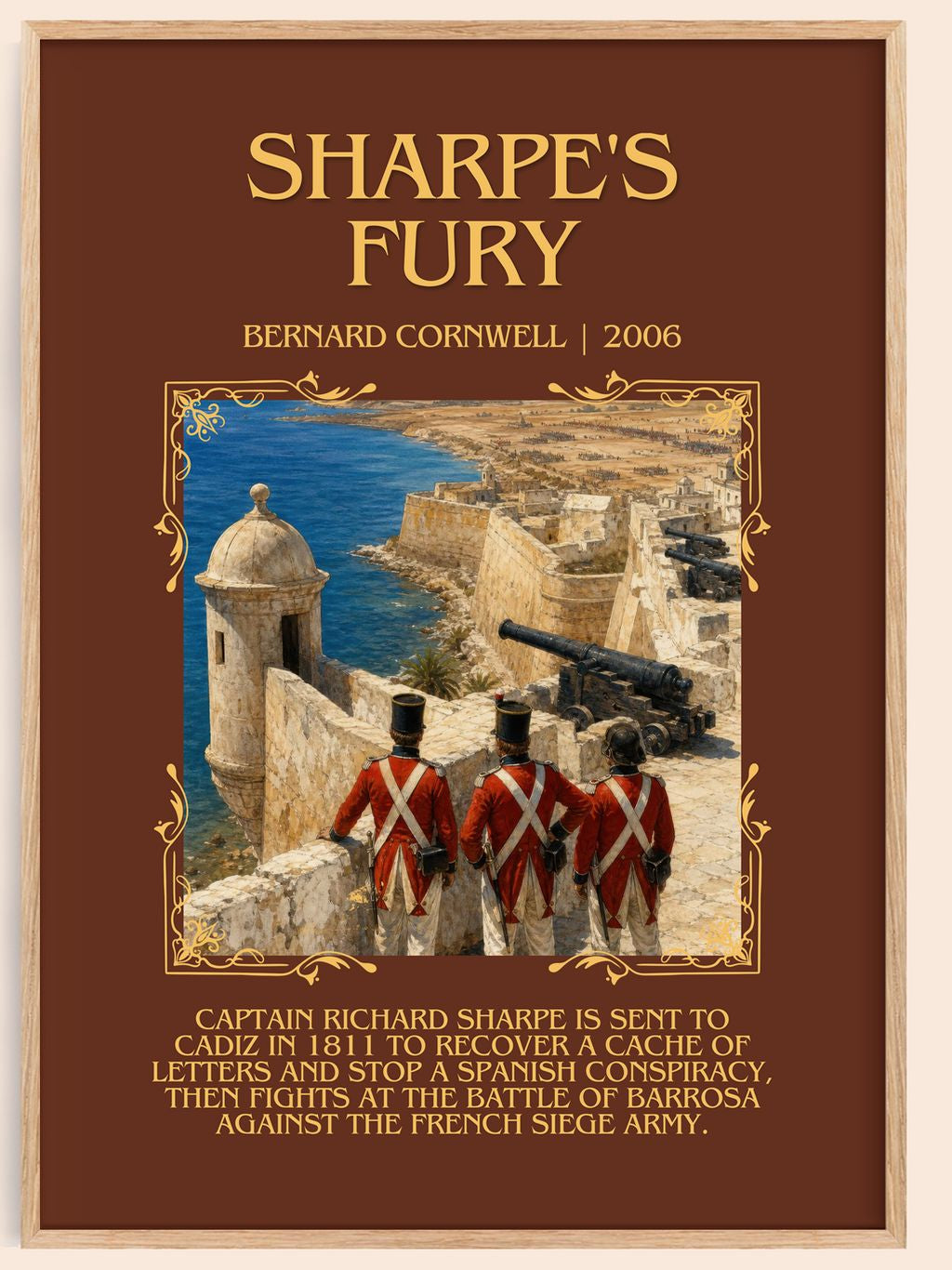 Sharpe's Fury Minimalist Book Poster by Bernard Cornwell – book poster