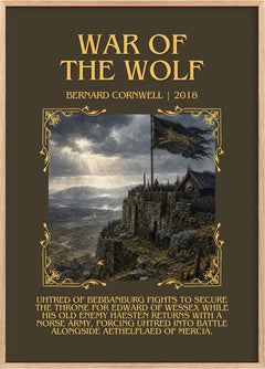 War of the Wolf Minimalist Book Poster by Bernard Cornwell