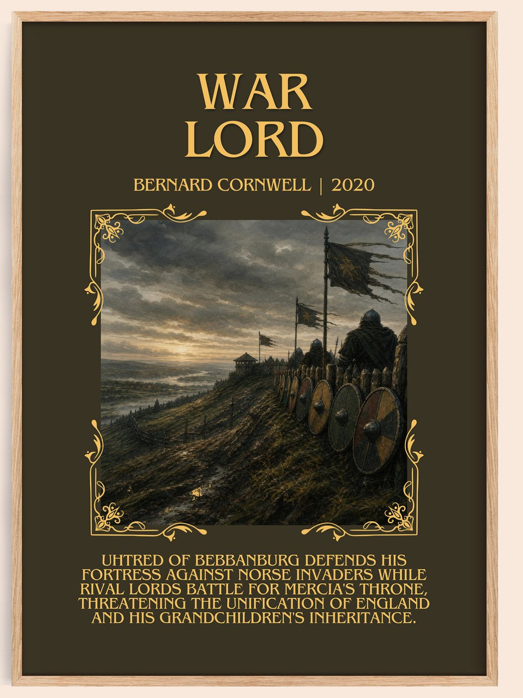 War Lord Minimalist Book Poster by Bernard Cornwell – book poster