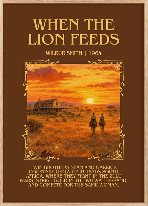 When the Lion Feeds Minimalist Book Poster by Wilbur Smith