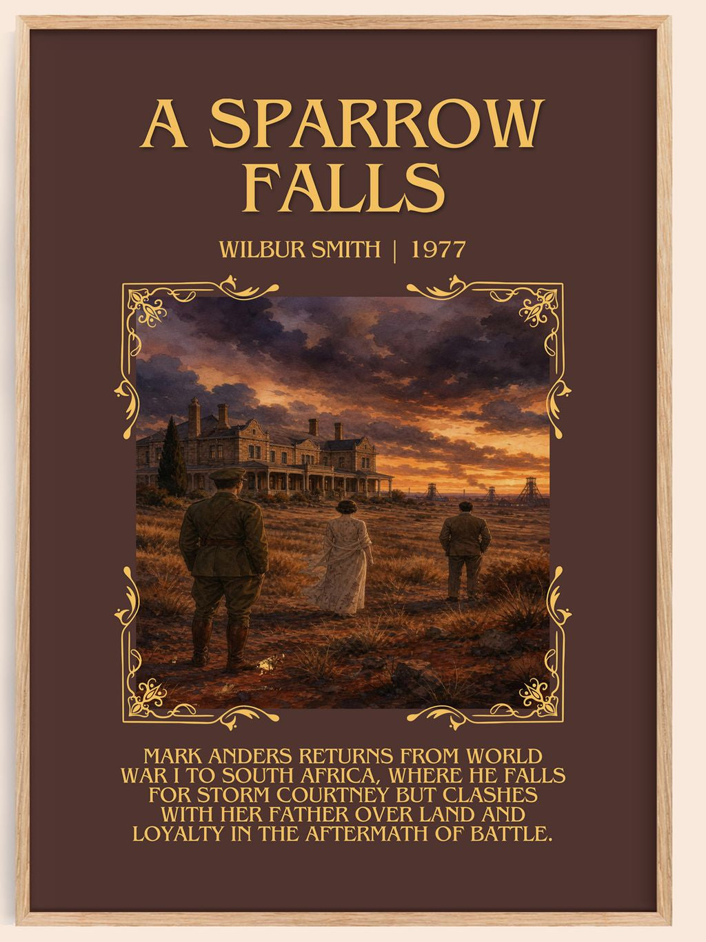 A Sparrow Falls Minimalist Book Poster by Wilbur Smith – book poster