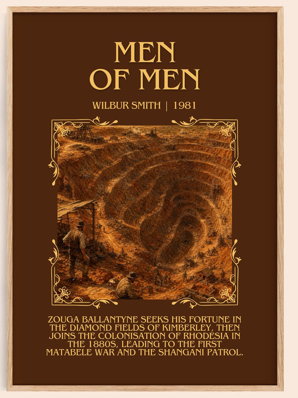 Men of Men Minimalist Book Poster by Wilbur Smith – book poster