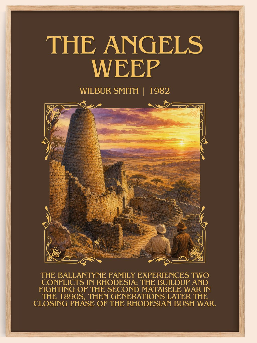 The Angels Weep Minimalist Book Poster by Wilbur Smith – book poster