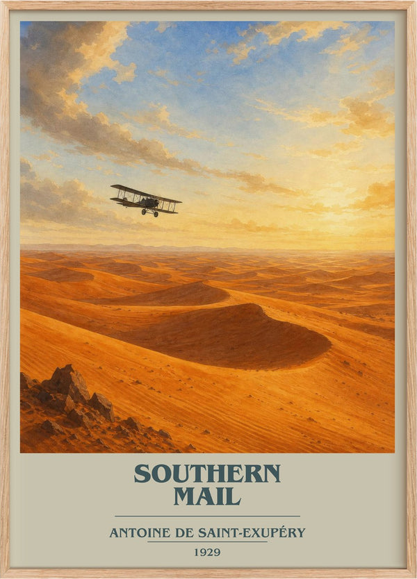 Southern Mail Book Cover Poster by Antoine De Saint-Exupéry