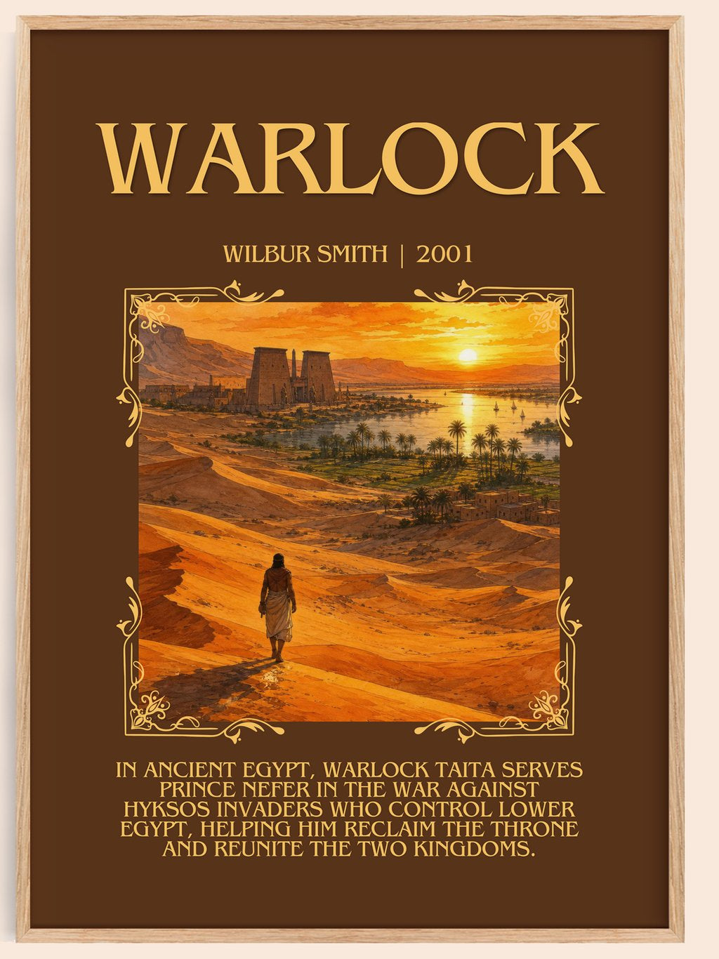 Warlock Minimalist Book Poster by Wilbur Smith – book poster