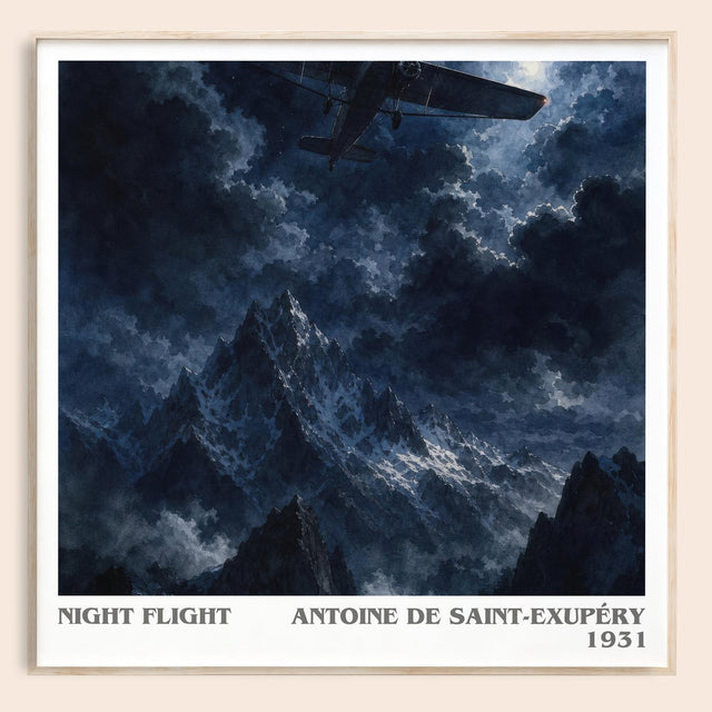 Night Flight Literary Art Print by Antoine De Saint-Exupéry