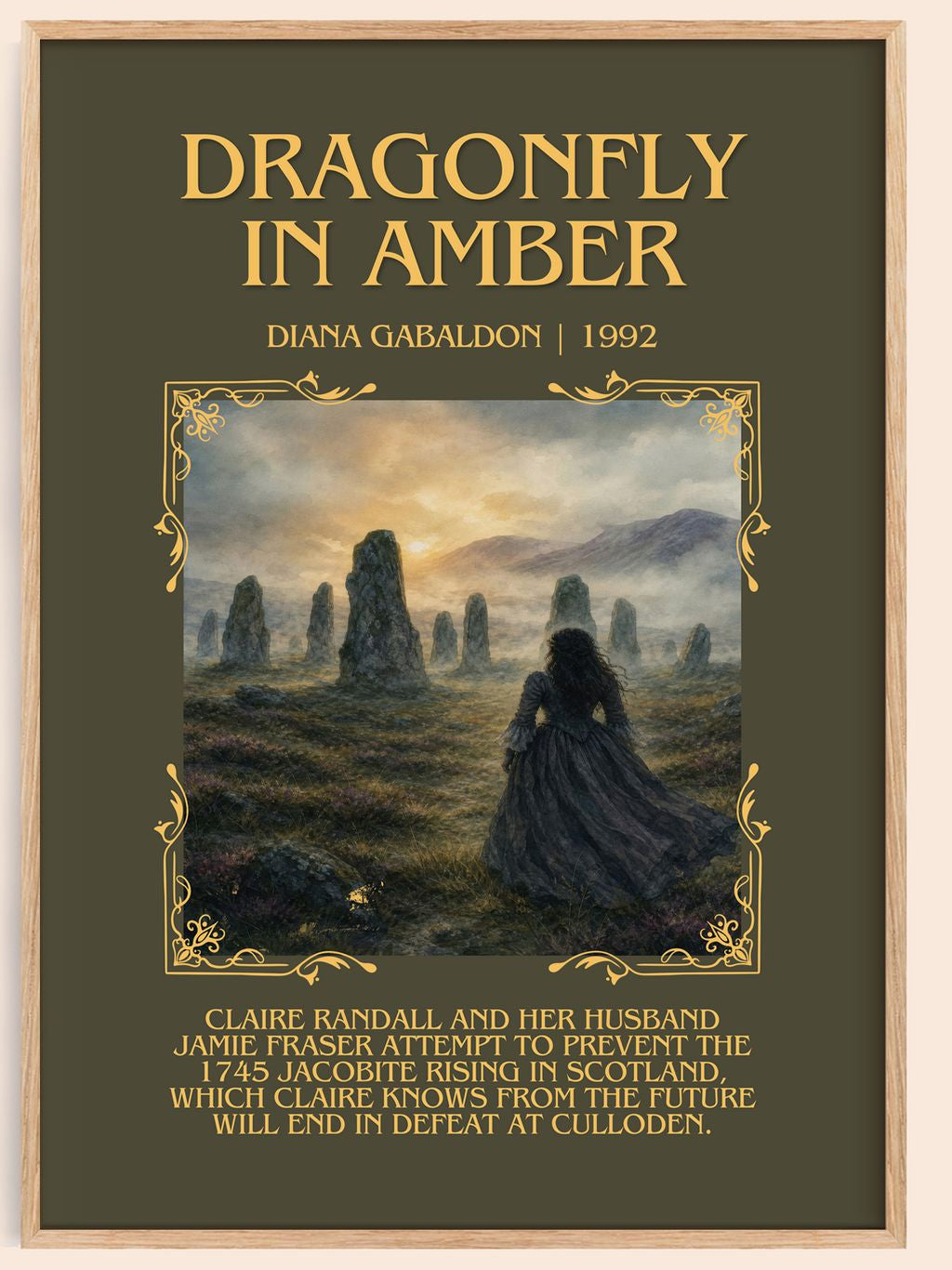 Dragonfly in Amber Minimalist Book Poster by Diana Gabaldon – book poster