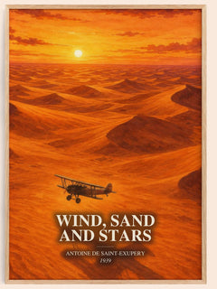 Wind, Sand And Stars Book Watercolour Illustration by A. Saint-Exupery