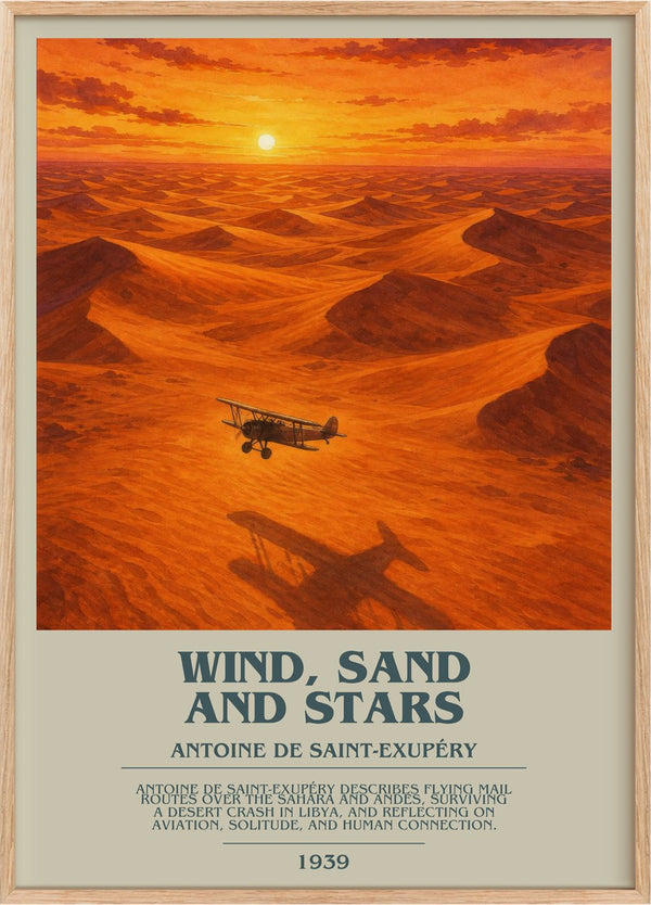 Wind, Sand And Stars Bookish Wall Art by Antoine De Saint-Exupéry