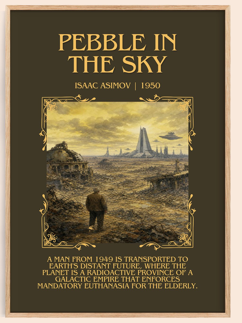 Pebble in the Sky Minimalist Book Poster by Isaac Asimov – book poster