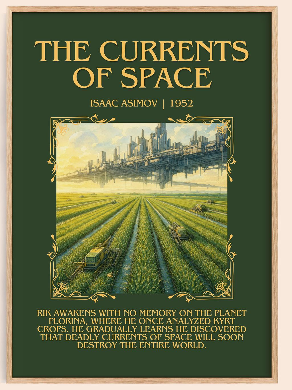 The Currents of Space Minimalist Book Poster by Isaac Asimov – book poster