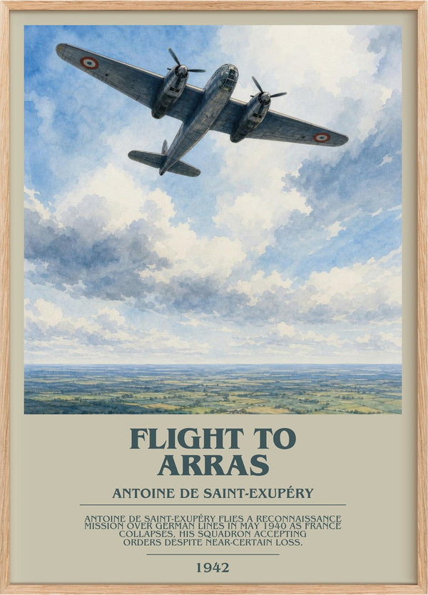 Flight To Arras Bookish Wall Art by Antoine De Saint-Exupéry