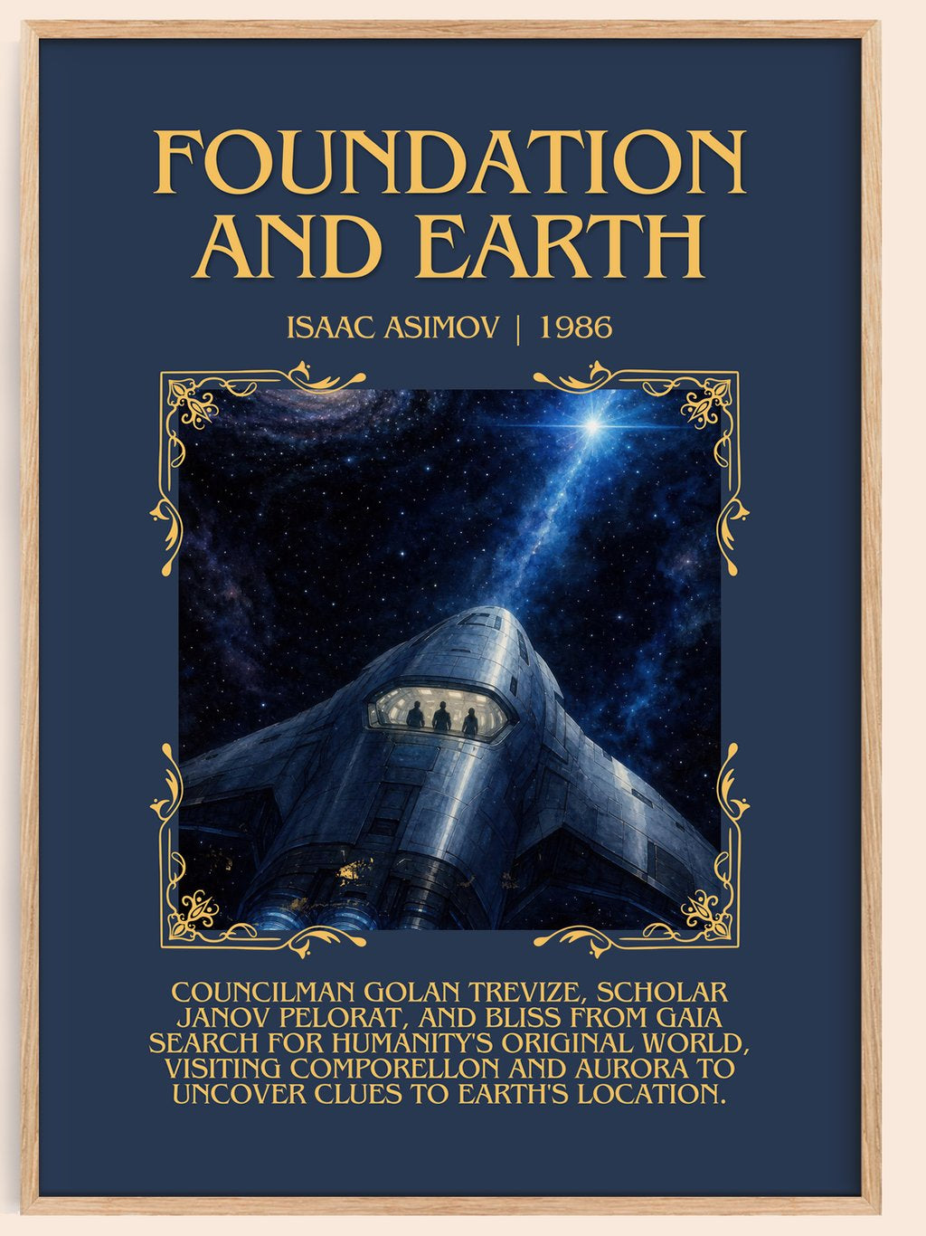 Foundation and Earth Minimalist Book Poster by Isaac Asimov – book poster
