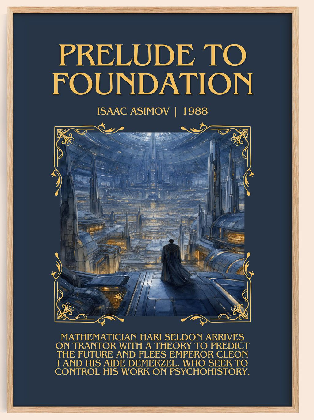 Prelude to Foundation Minimalist Book Poster by Isaac Asimov – book poster