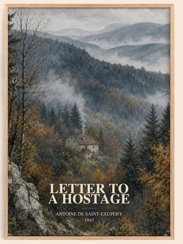 Letter To A Hostage Book Watercolour Illustration by A. Saint-Exupery