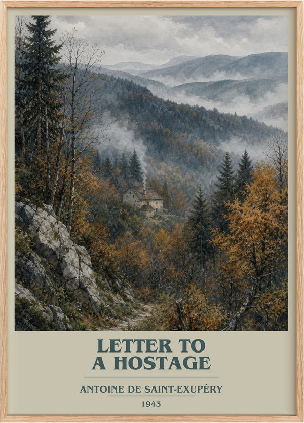 Letter To A Hostage Book Cover Poster by Antoine De Saint-Exupéry
