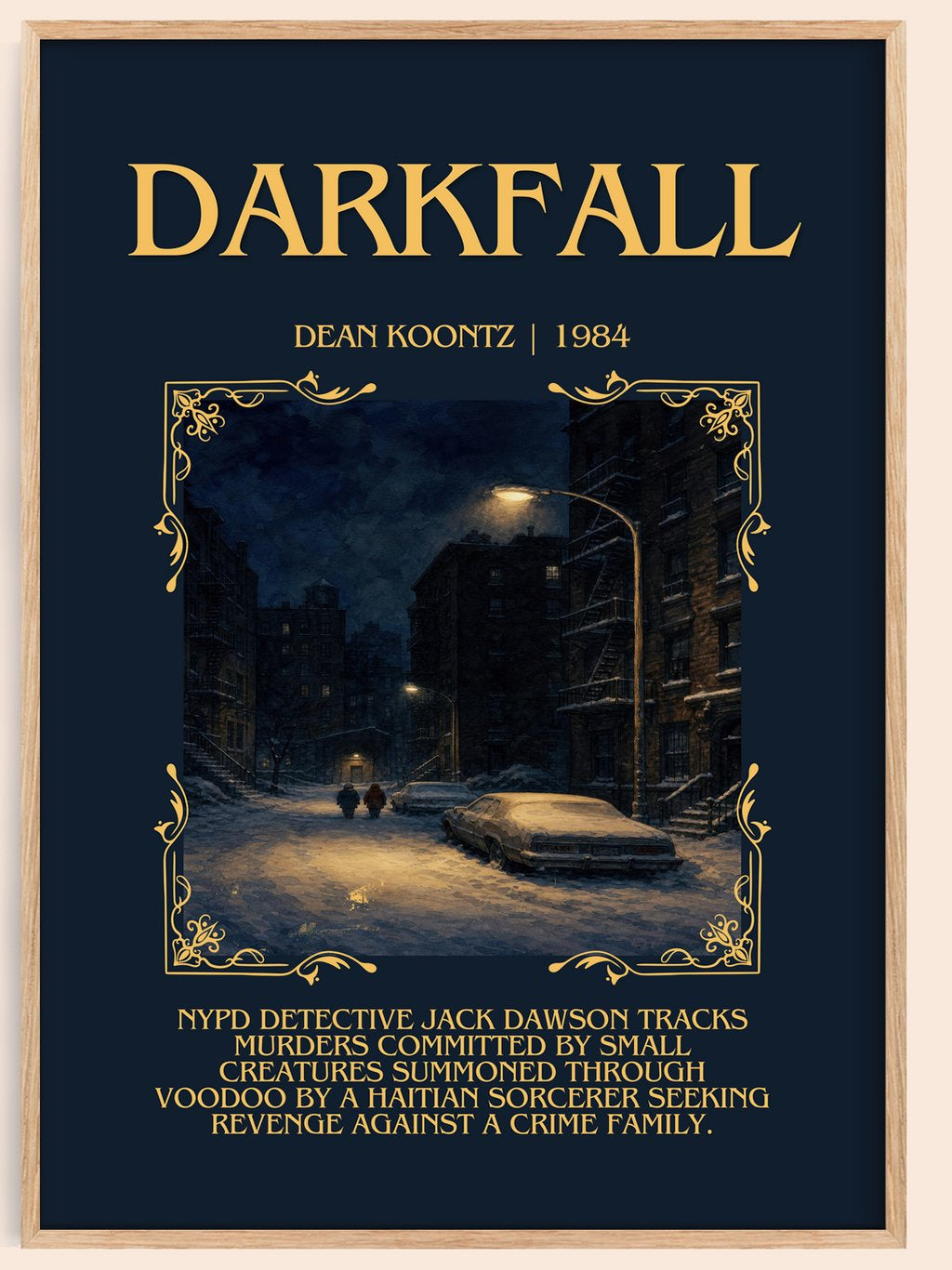 Darkfall Minimalist Book Poster by Dean Koontz – book poster