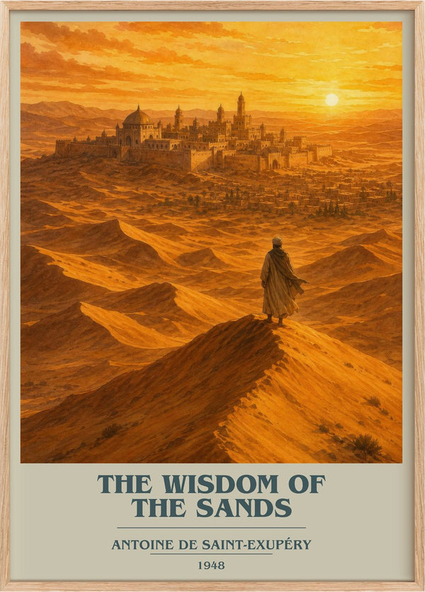 The Wisdom Of The Sands Book Cover Poster by Antoine De Saint-Exupéry