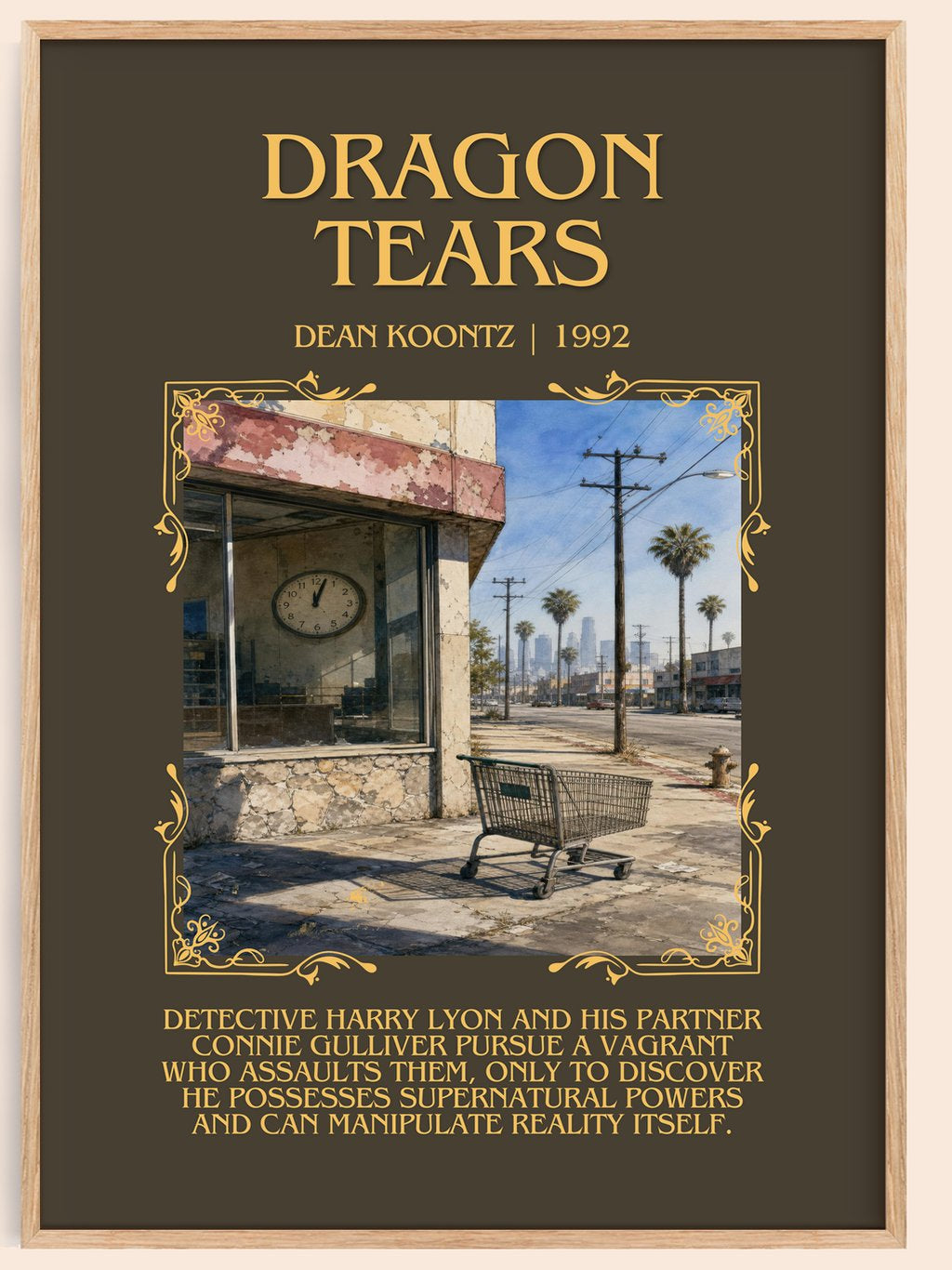 Dragon Tears Minimalist Book Poster by Dean Koontz – book poster